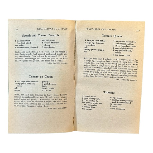 Vintage Manna to Mousse Jewish Cookbook PB 1975 Printing Sisterhood Cong Beth El - Picture 16 of 16